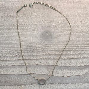 Elisa Pendant Necklace in Iridescent Drusy